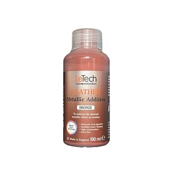 Leather Metallic Additiv Bronze - краска для кожи металлик бронза 100 мл, Letech Professional