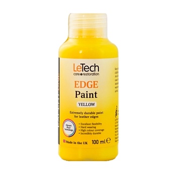 Leather Edge Paint Yellow - краска для уреза кожи 100 мл, Letech Professional