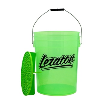 BUCKET Прозрачное ведро для мойки автомобиля с сепаратором Салатовое BW5, Leraton