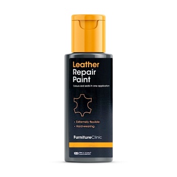 Ремонтная краска для кожи (Leather Repair Paint) Dark Grey 50 мл, Furniture Clinic
