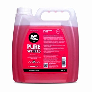 Pure Wheels, концентрированный очиститель шин и дисков 3 л, Foam Heroes