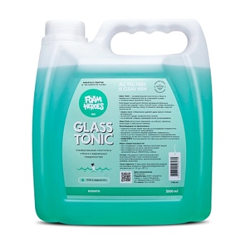 Glass Tonic, универсальный очиститель стекол 3 л, Foam Heroes