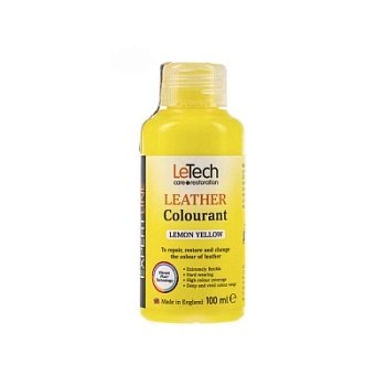 Leather Colourant Lemon Yellow - краска для кожи EXPERT LINE 100 мл, Letech Professional